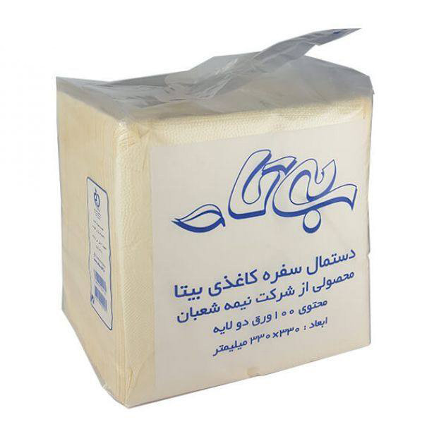بی تا دستمال سفره500سفید-12ع