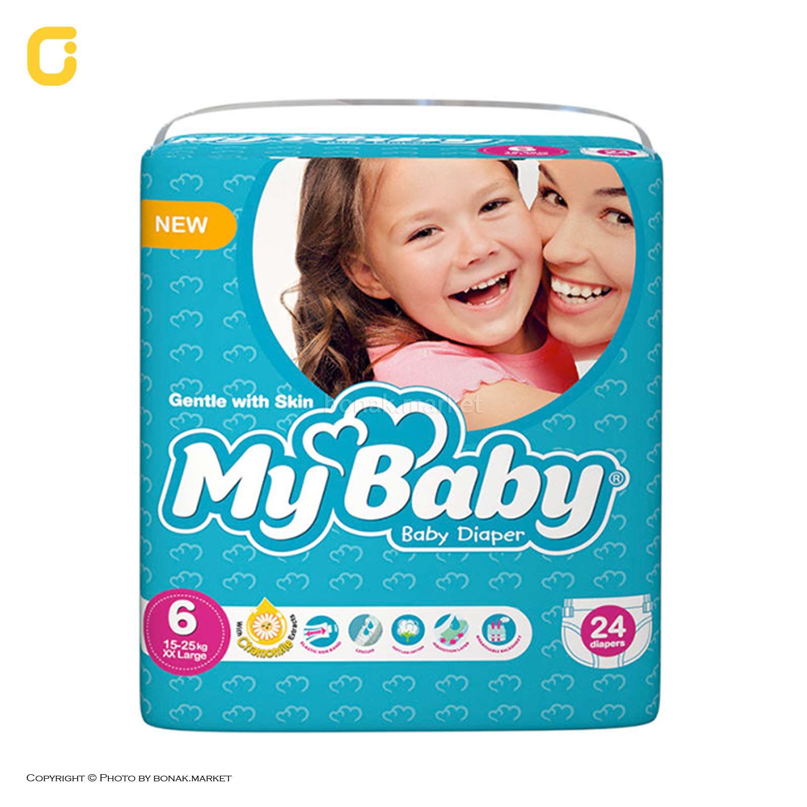 مای بیبی پوشک دوبل6-6ع