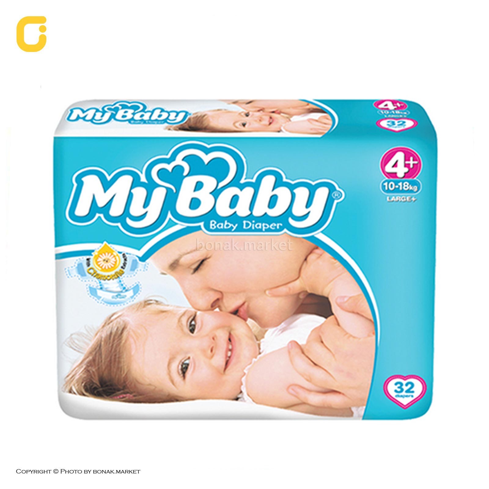 مای بیبی پوشک دوبل4پلاس-6ع