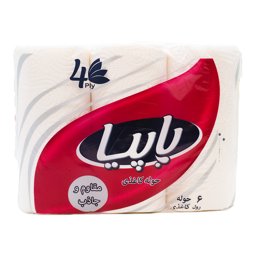 پاپیا دستمال حوله6رول-4ع