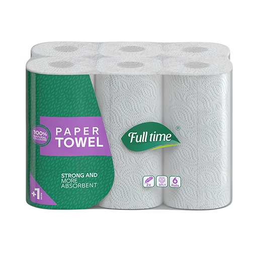 فول تایم دستمال حوله6رول-4ع